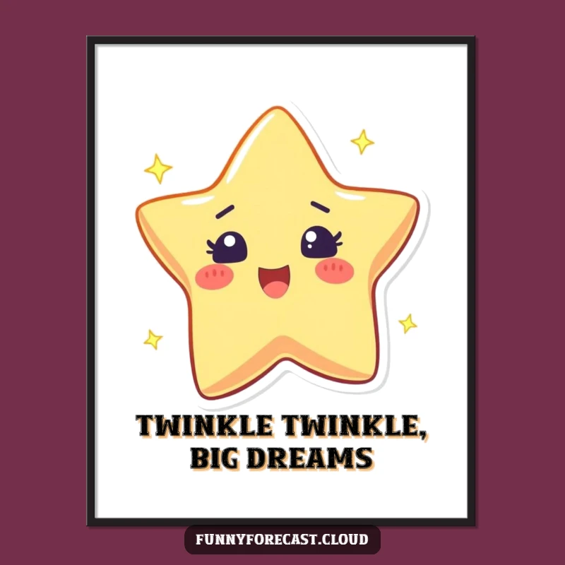 Free Printable Wall Art: Twinkling Star, Sparkling Humor Downloadable Decor