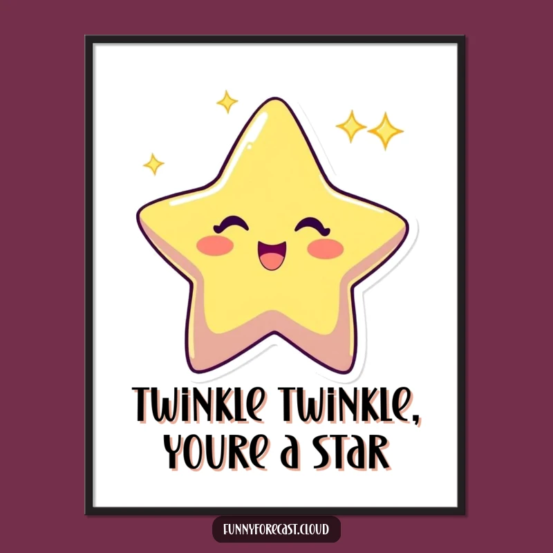 Free Printable Star Art: Twinkling Excitement Downloadable Wall Decor Gift!