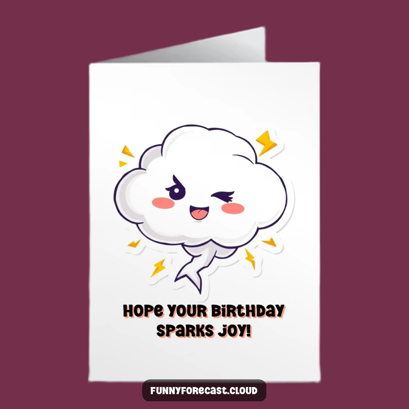 Free Printable Birthday Card: Zany Thundercloud, Lightning Fun, Hilarious Downloadable Gift