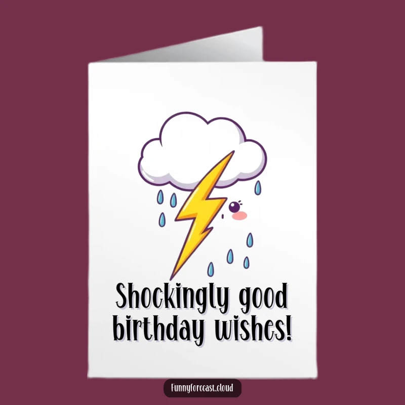 Funny Birthday Lightning Cloud Free Printable Greeting Card - Hilarious Downloadable Gift