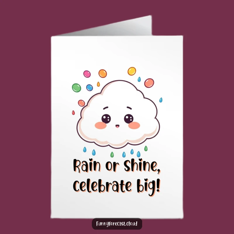Free Printable Birthday Card: Surprised Cloud Juggling Raindrops - Fun DIY