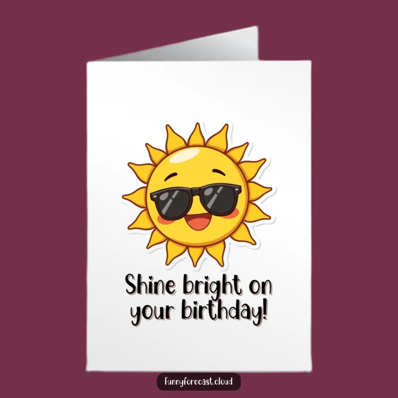 Free Printable Funny Birthday Card: Joyful Sun, Downloadable Gift