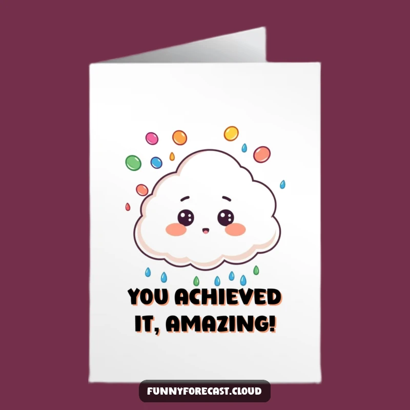 Free Printable Congrats Card: Cloud's Surprised Raindrop Fun - DIY Download