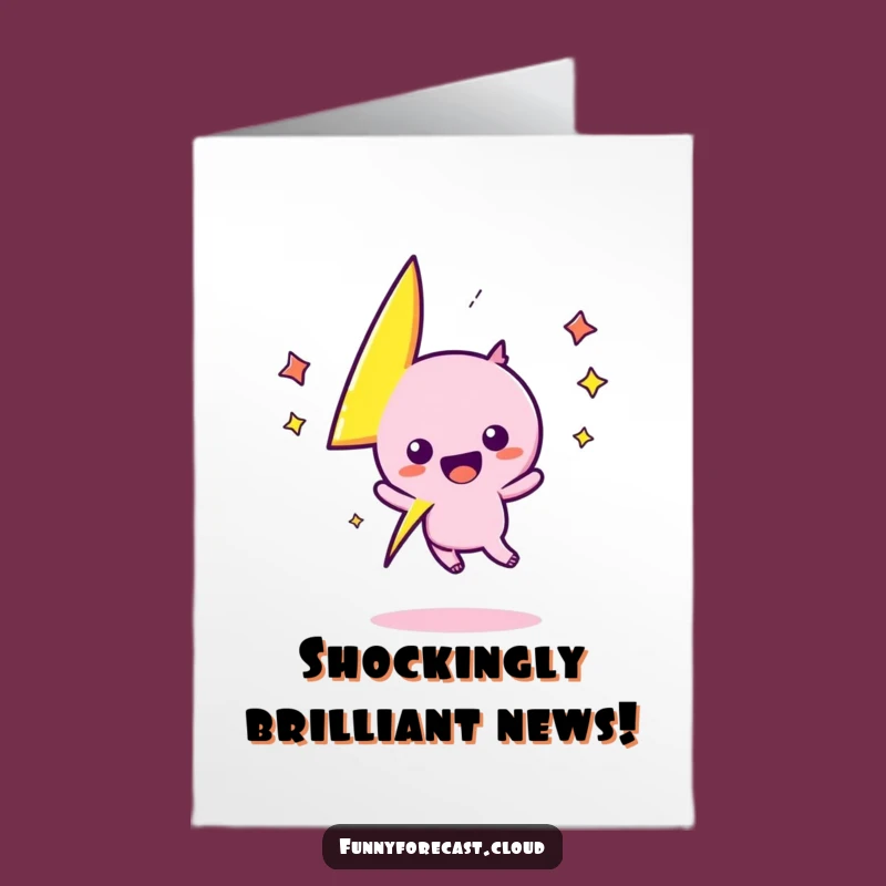 Free Printable Congrats Card: Exciting Lightning Bolt - Funny Downloadable Gift