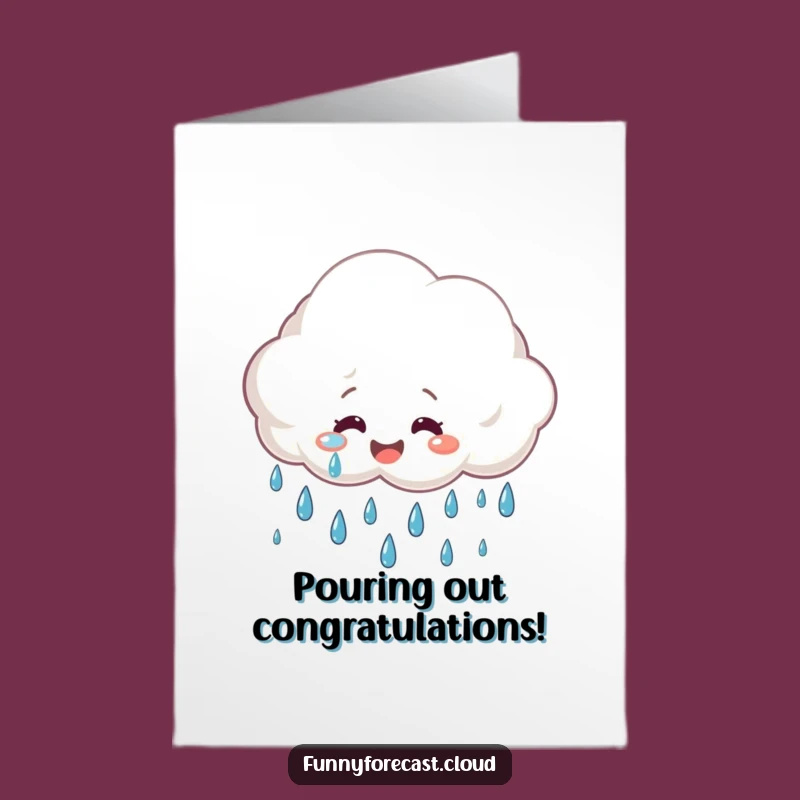 Free Printable Congrats Card: Joyful Rain Cloud Funny Downloadable Greeting