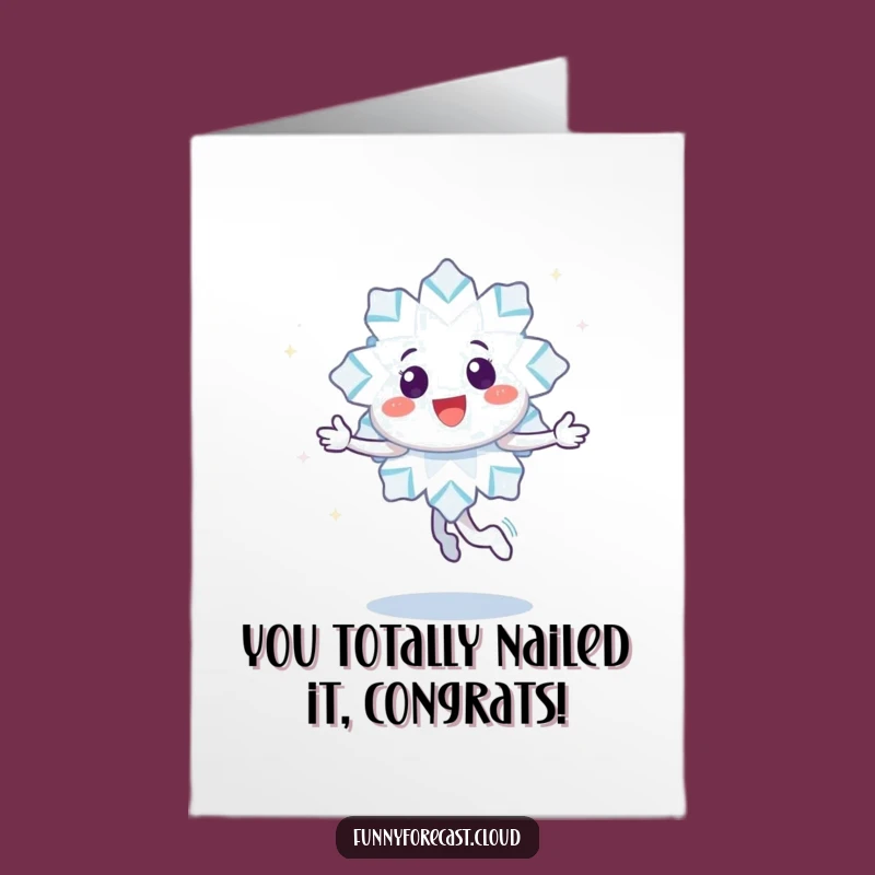 Free Printable Congrats Card: Merry Snowflake, Sparkle Trail, Awesome Downloadable Gift