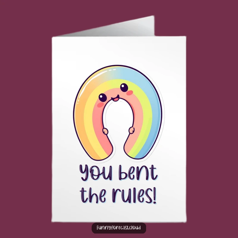 Free Printable Congrats Card: Silly Rainbow - Funny Downloadable Fun Gift