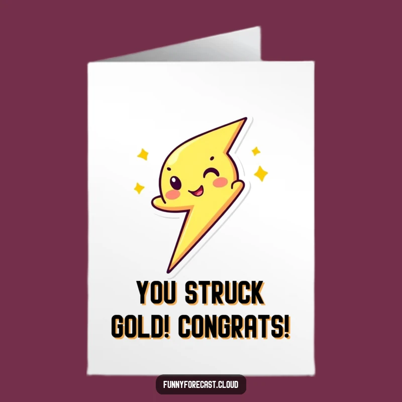 Free Printable Congrats Lightning Bolt Card: Zippy Character, Hilarious Downloadable Gift