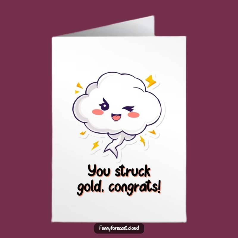 Free Printable Congrats Card: Cheeky Thundercloud, Zap!, Amazing Downloadable Gift
