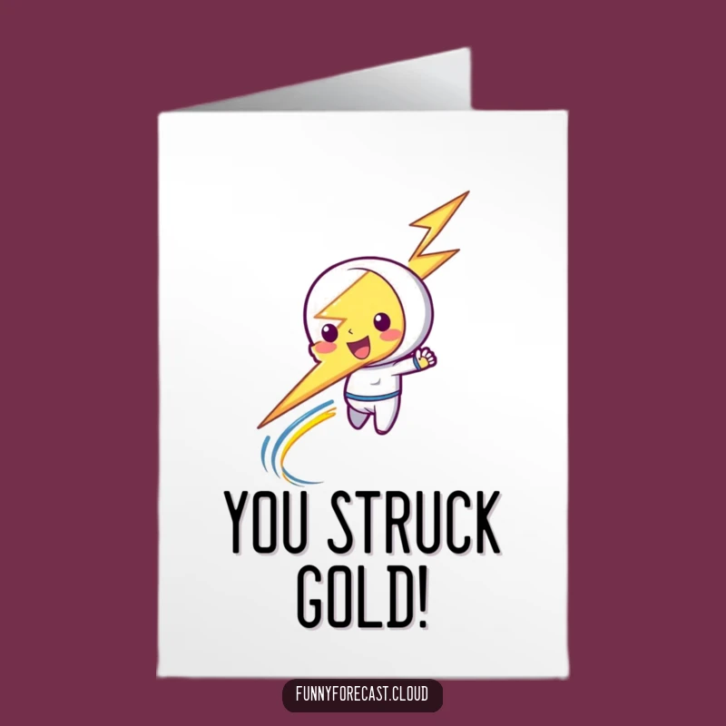 Free Printable Lightning Bolt Card: Zippy Congrats, Electrifying Success!