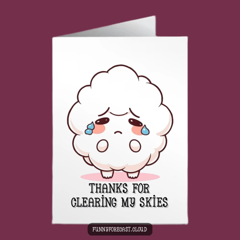 Free Printable Thank You Card: Sweaty Cloud Thanks, Downloadable Gift