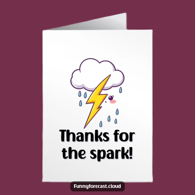 Thank You Lightning Cloud Free Printable Card - Hilarious Downloadable Thank You Gift