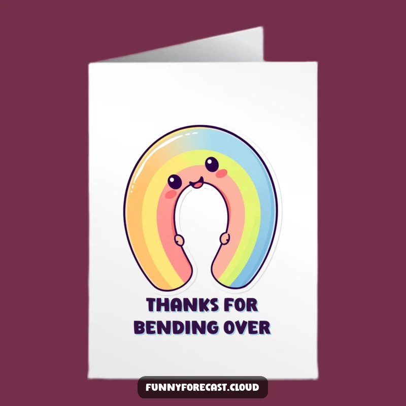 Free Printable Thank You Card: Silly Rainbow - Funny Downloadable Fun Gift