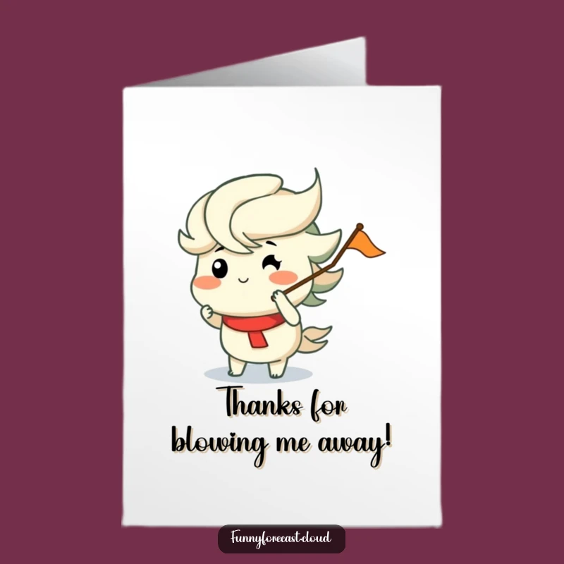 Free Printable Thank You Card: Wind's Happy Puff for Your Kindness Funny Gift