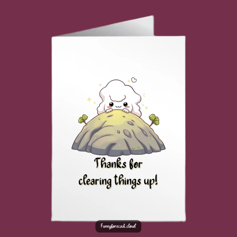 Free Printable Thank You Card: Mischievous Fog Creature Gratitude Downloadable