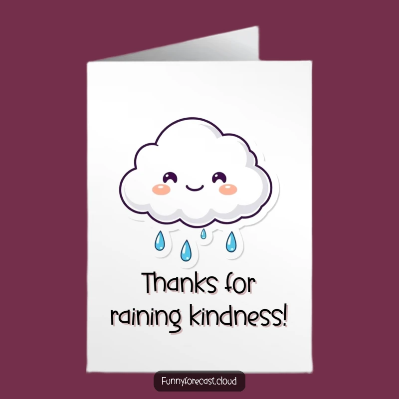 Free Printable Thank You Card: Happy Cloud Tears - Funny Downloadable Gift
