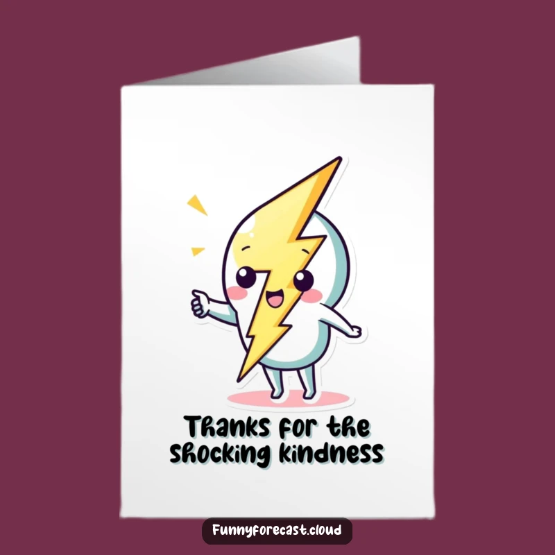 Thanks Free Printable Card: Lightning Bolt Gratitude, Energetic Appreciation Gift