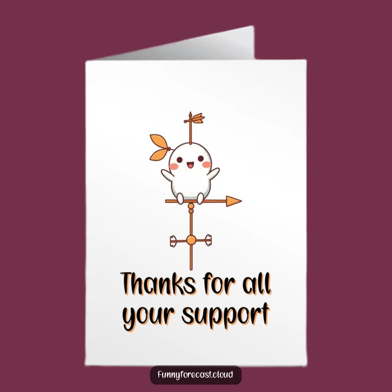 Thanks Free Printable Card: Weather Vane's Spin, Grateful Breezes Gift
