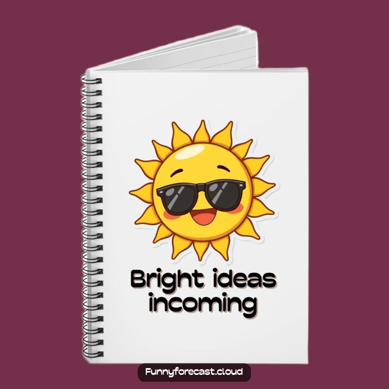 Funny Joyful Sun Notebook: Jot Down Ideas with Exaggerated Cheer