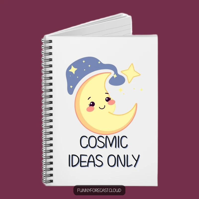 Funny Winking Moon Notebook: Celestial Ideas, Perfect Journal Gift