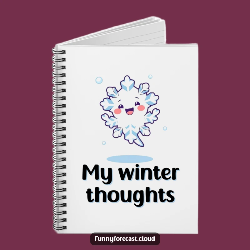 Funny Kawaii Snowflake Dance Notebook - Jot Down Winter Ideas Gift