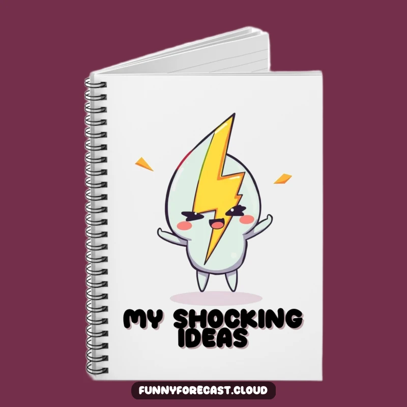 Funny Lightning Bolt Wink Notebook: Jot Down Ideas with Electric Flair