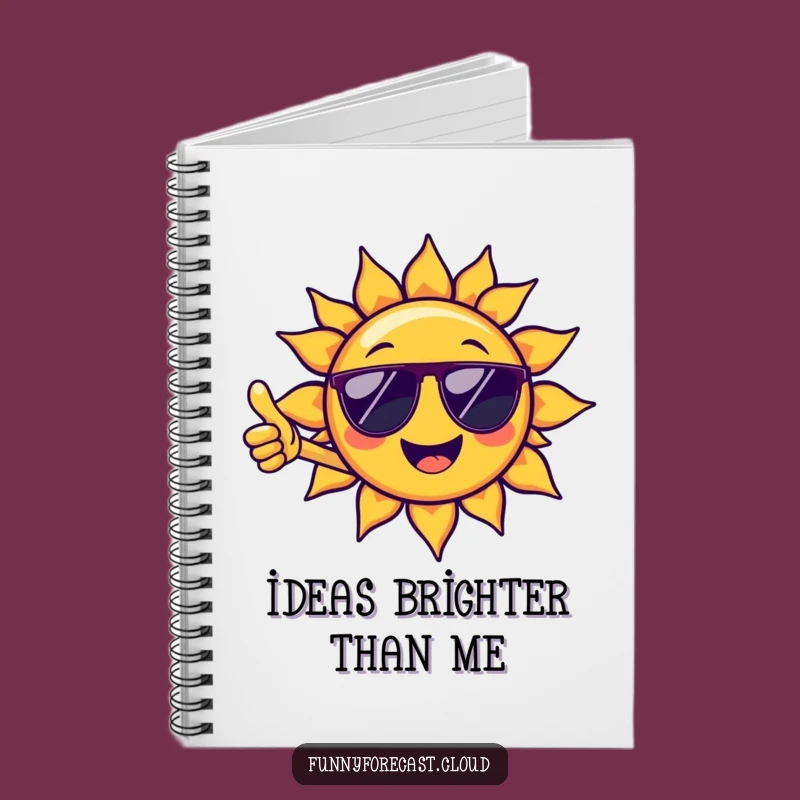 Funny Sun Notebook: Cheerful Character, Hilarious Journal Gift for Ideas
