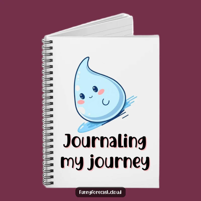 Funny Kawaii Raindrop Notebook - Speedy Notes Journal Gift