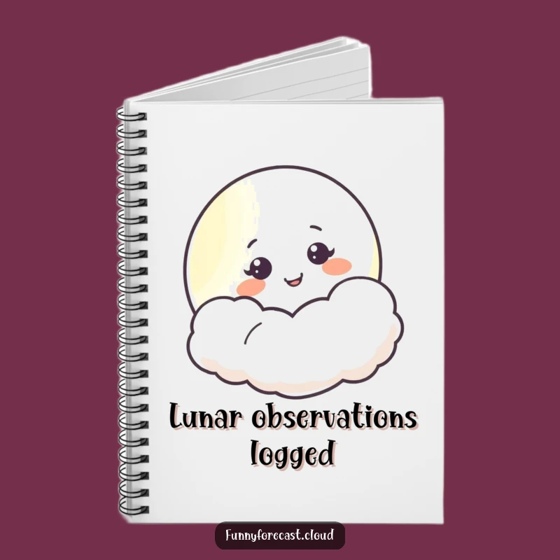 Funny Moon Smiling Notebook: Jot Down Sweet Thoughts, Adorable Gift