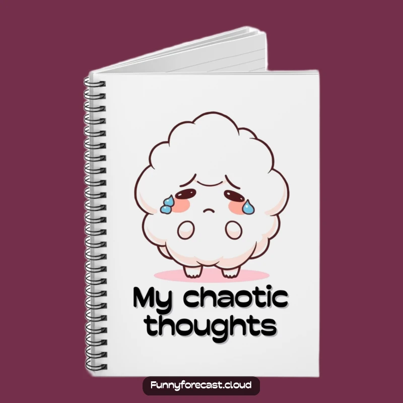 Funny Confused Cloud Notebook: Jot Down Ideas with Adorable Bewilderment