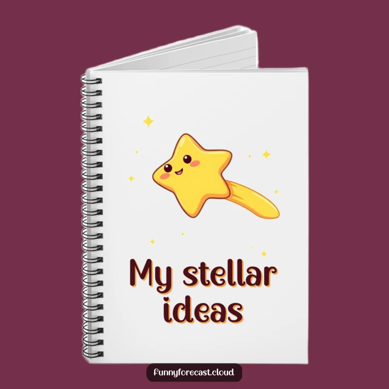 Funny Kawaii Shooting Star Notebook: Giggle Wish Journal Humor