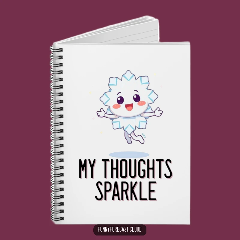 Funny Notebook: Twirling Snowflake's Sparkles for Jotting Down Wintery Ideas