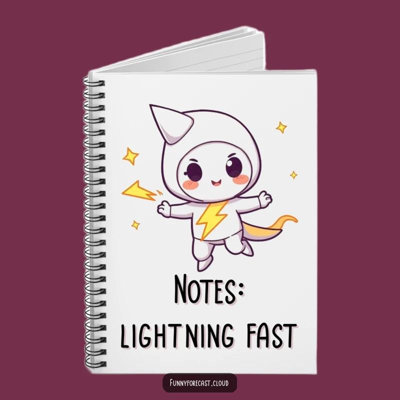 Funny Lightning Bolt Notebook: Zipping Through Your Notes with this Hilarious Gift