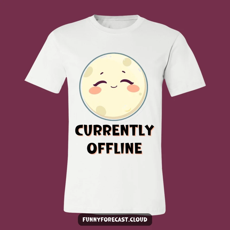 Funny Sleepy Moon T-Shirt: Wear Your Satisfaction with This Celestial Buddy Design!