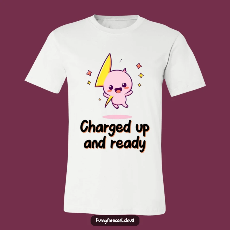 Funny Excitement Kawaii Lightning Bolt T-Shirt: Zig Zag Your Way to Smiles!