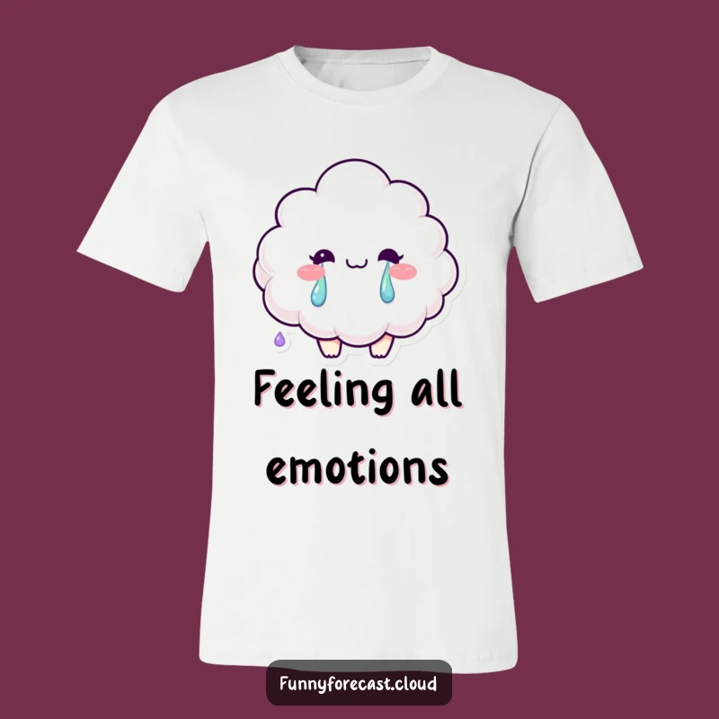 Funny Rainbow Cloud Tears T-Shirt: Wear Your Colorful Emotions Happily