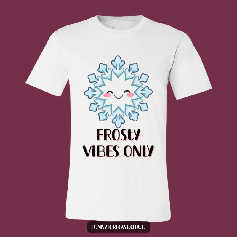 Funny Smiling Snowflake T-Shirt - Wear Your Winter Joy