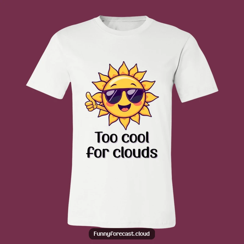 Funny Sun Sunglasses T-Shirt: Cool Character, Awesome Humor Gift Tee