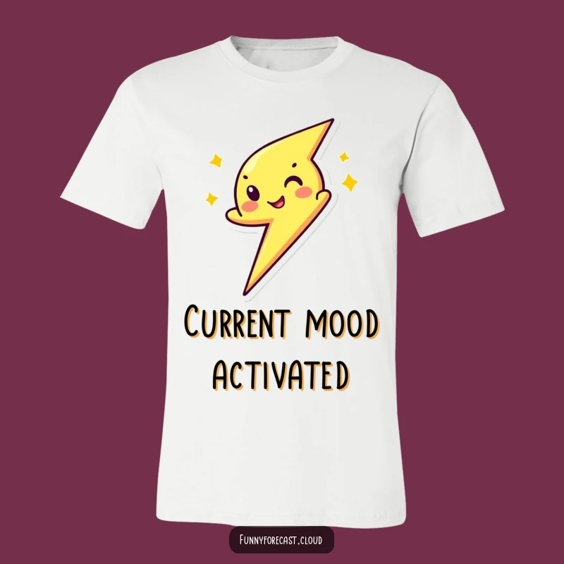 Funny Winking Lightning Bolt T-Shirt - Zippy Character Tee for Fast Fun