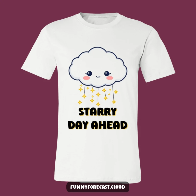 Magical Starfall T-Shirt: Funny Rain Cloud & Stars Tee Gift