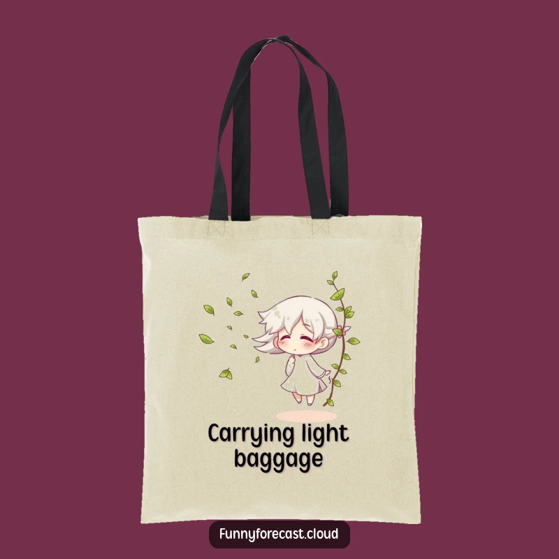 Funny Wind Gust Giggle Tote Bag: Carry Playful Breezes and Leaves