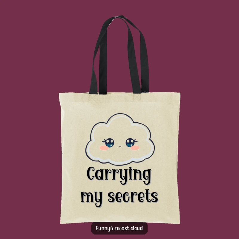 Funny Peeking Cloud Tote Bag: Carry Your Secrets with Style and Humor