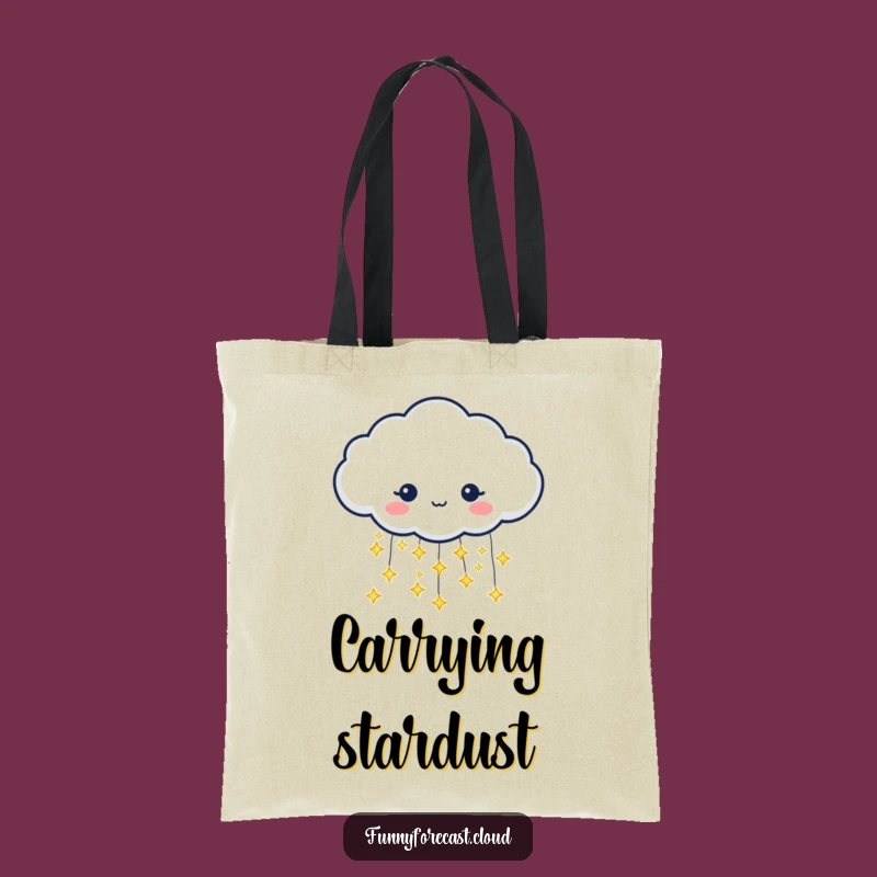 Magic Stars Tote Bag: Funny Cloud & Star Carryall Gift