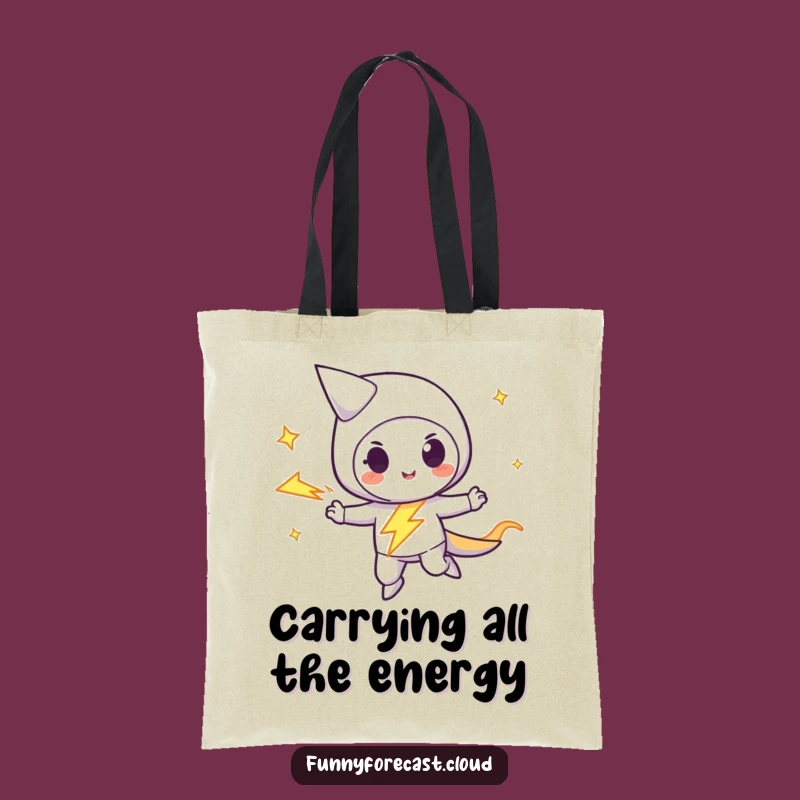 Funny Lightning Bolt Tote Bag: Carry Your Sparkle with this Hilarious Gift