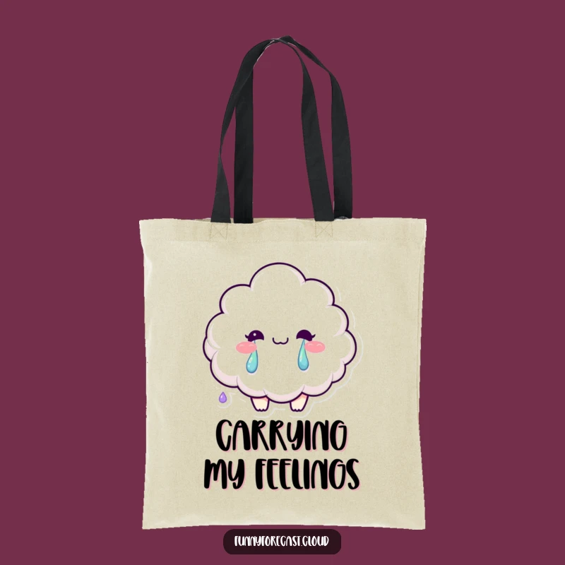 Funny Rainbow Cloud Tears Tote Bag: Carry Your Colorful Moods Stylishly