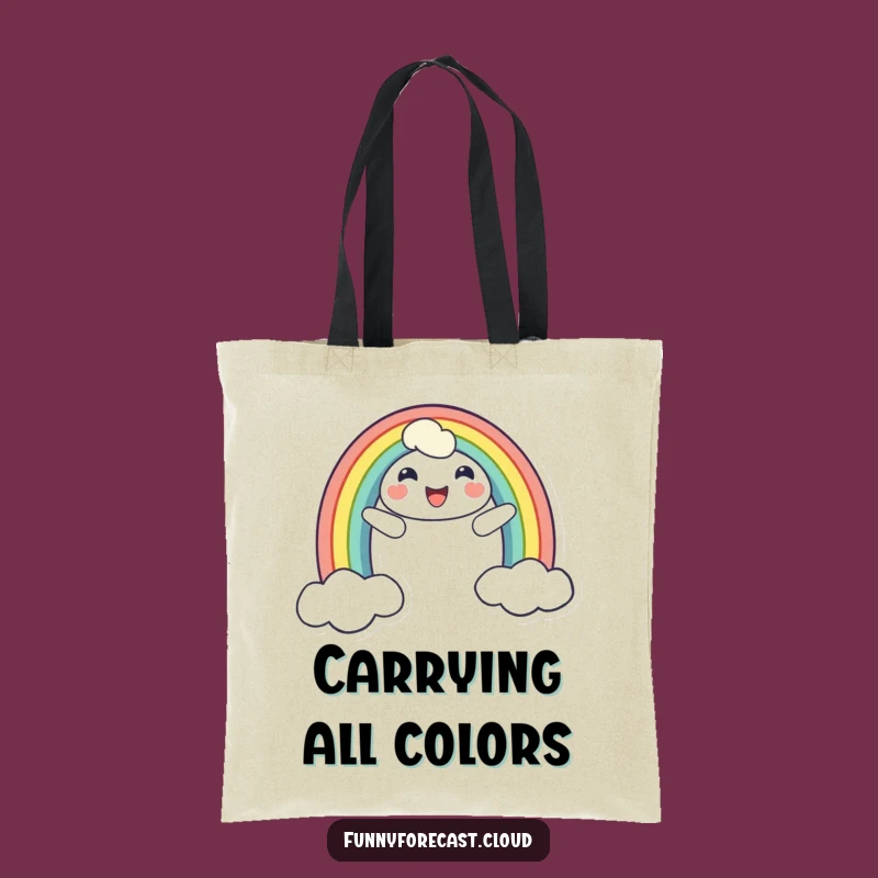 Funny Rainbow Smile Tote Bag - Carry Your Sunshine Everywhere