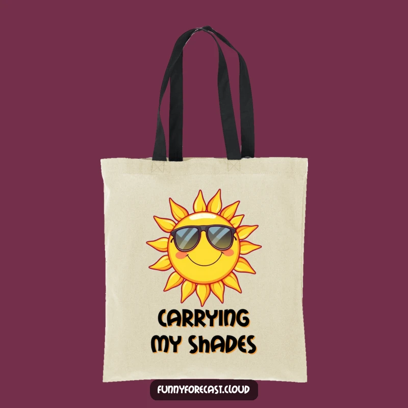Funny Sun Tote Bag: Cool Sunglasses Design, Charming Humorous Gift for Sunny Outings